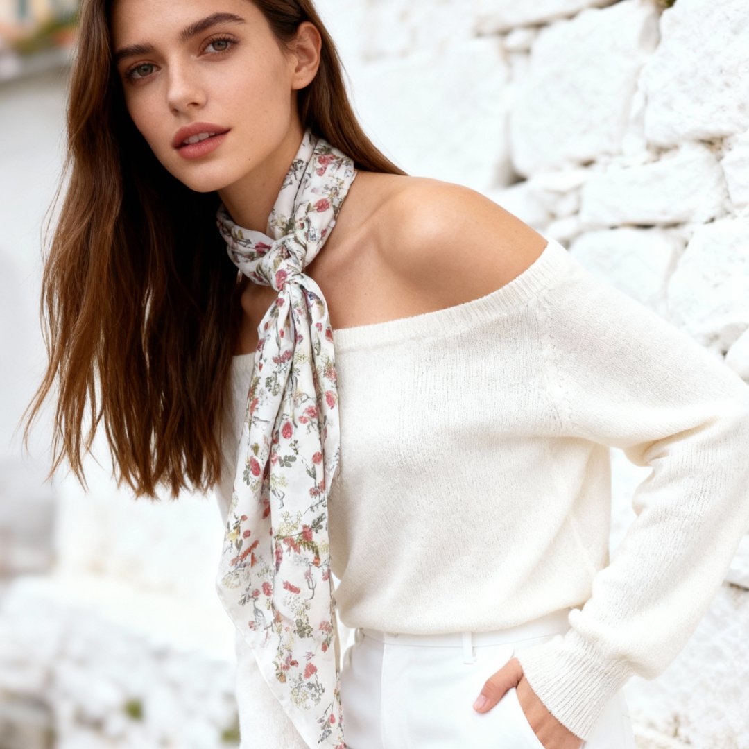 Venus Garden of Love Dreams Blossom Silky Scarf (90cm)