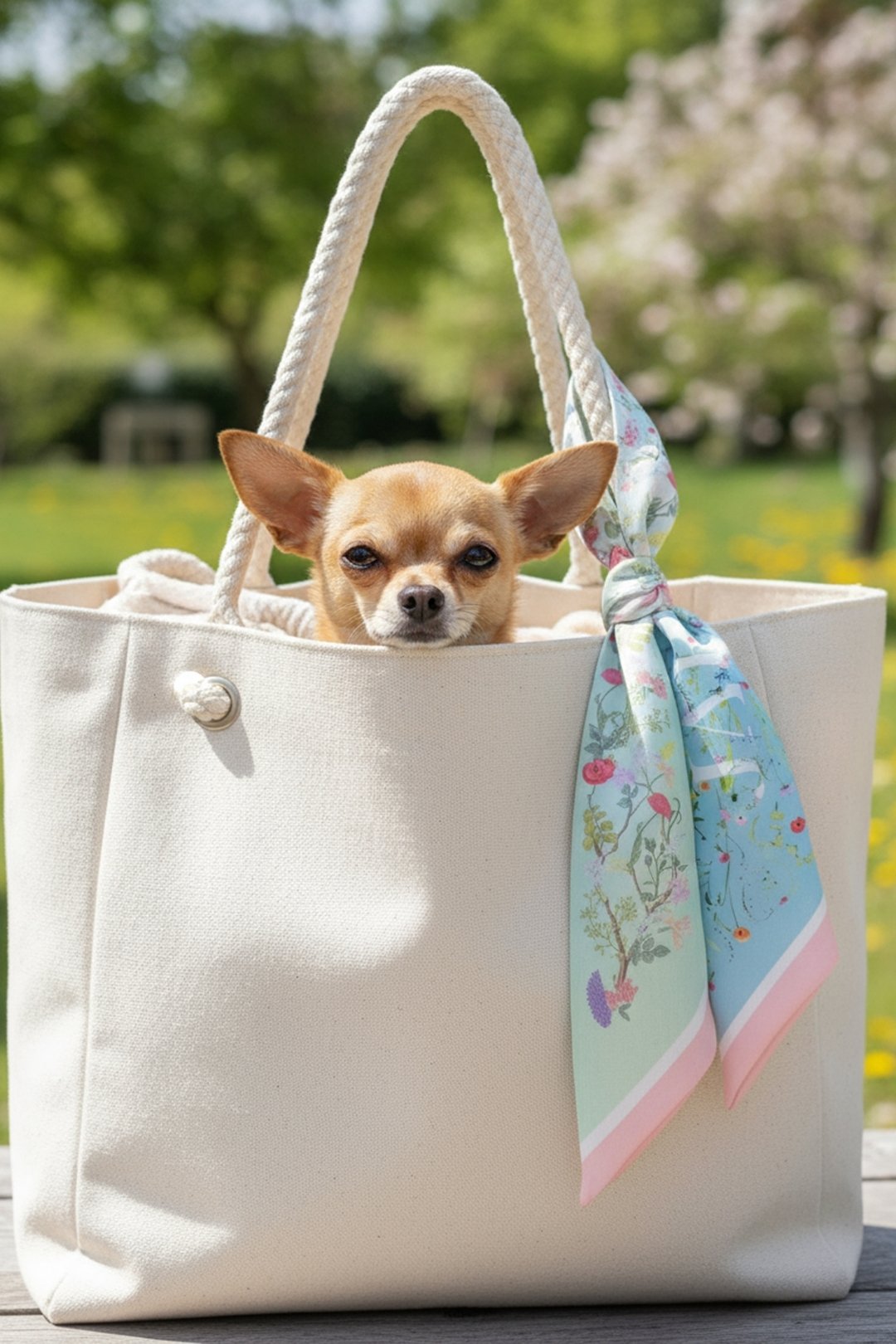 Pet & Owner Twinning Outfits  | Venus Garden of Love Scarf & Tote Bag Set