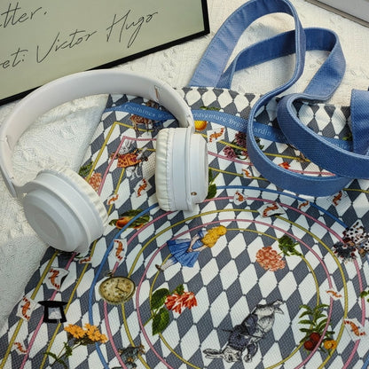 Wonderful Adventure Dream Blue Argyle Tote Bag