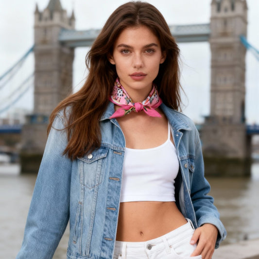 Wonderful Adventure Dream Pink Tuo Watch Silky Scarf (45cm)