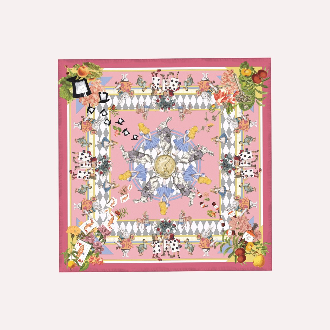 Wonderful Adventure Dream Pink Tuo Watch Silky Scarf (45cm)