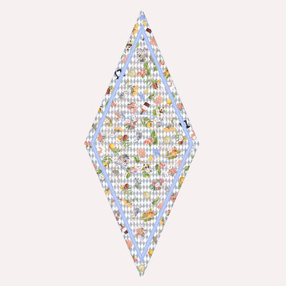 Wonderful Adventure Dream Blue Argyle Diamond Silky Scarf