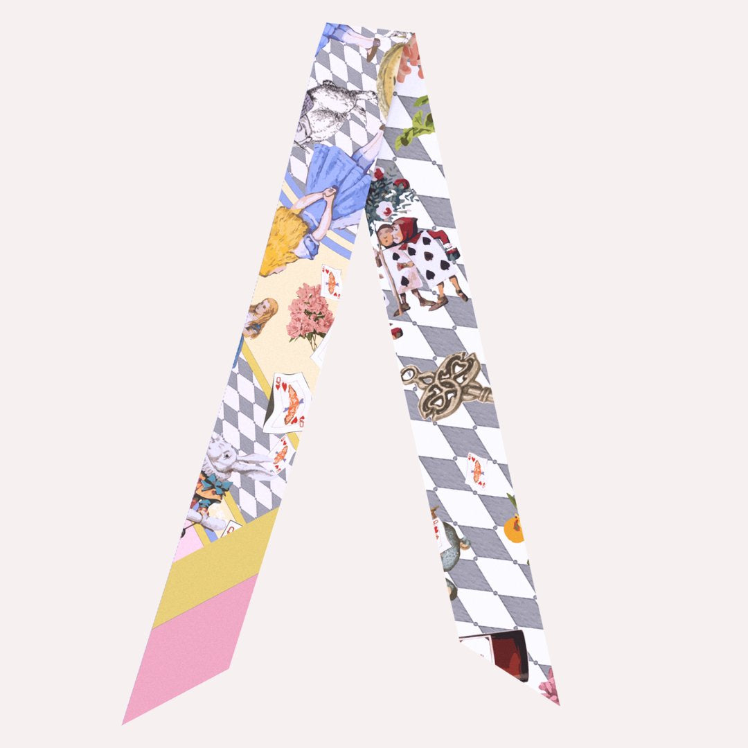 Wonderful Adventure Dream Pink Tuo Watch Twilly Silky Scarf (85cm)