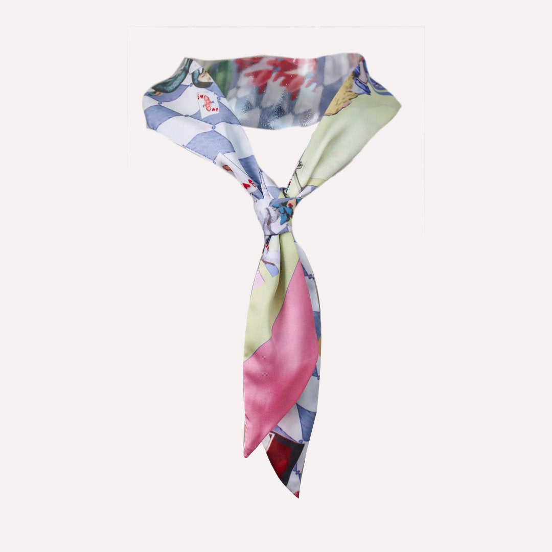 Wonderful Adventure Dream Pink Tuo Watch Twilly Silky Scarf (85cm)