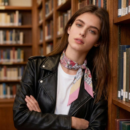 Wonderful Adventure Dream Pink Tuo Watch Twilly Silky Scarf (85cm)