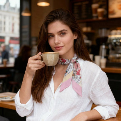 Wonderful Adventure Dream Pink Tuo Watch Twilly Silky Scarf (85cm)