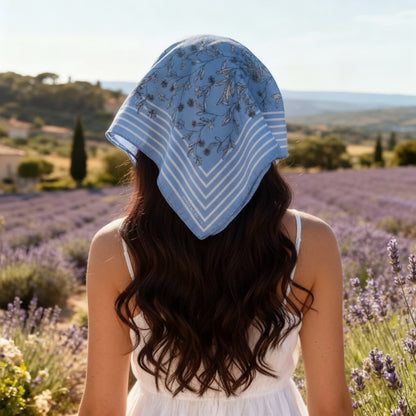 Wild Blue Yonder Sanvitalia Silky Scarf (90cm)