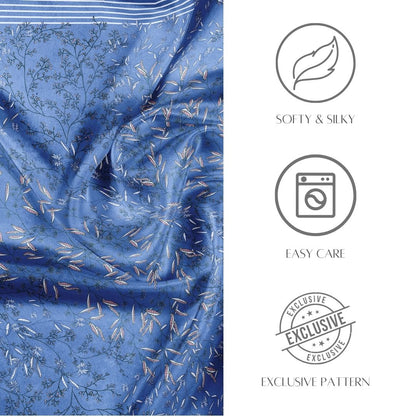 Wild Blue Yonder Sanvitalia Silky Scarf (90cm)