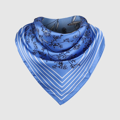 Wild Blue Yonder Sanvitalia Silky Scarf (90cm)