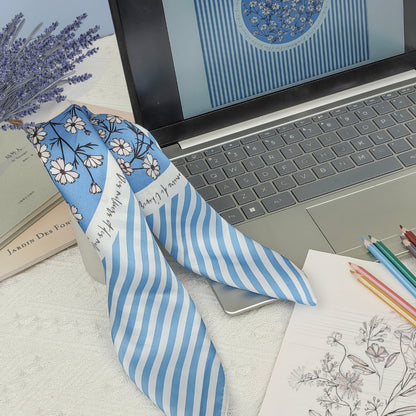 Wild Blue Yonder Sanvitalia Silky Scarf (45cm)