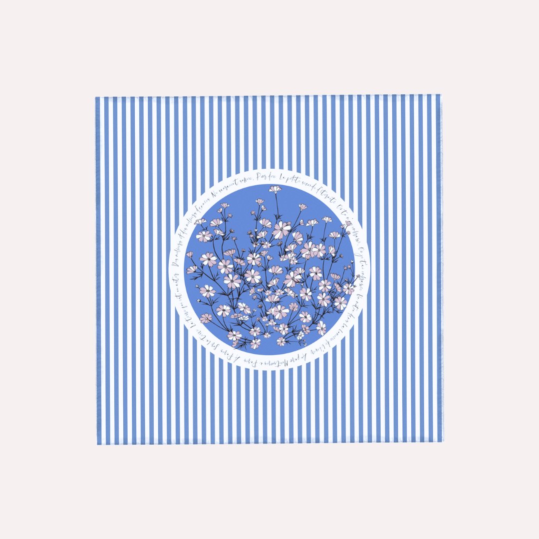 Wild Blue Yonder Sanvitalia Silky Scarf (45cm)