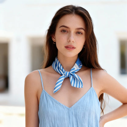 Wild Blue Yonder Sanvitalia Silky Scarf (45cm)