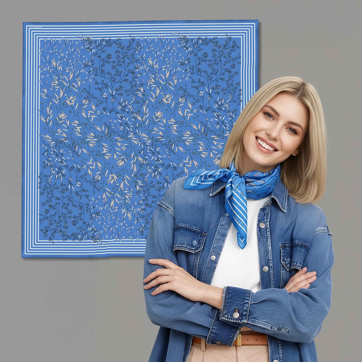 Twinning Outfits | Wild Blue Yonder Blue Yarrow Scarf