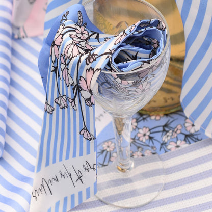 Wild Blue Yonder Blue Yarrow Twilly Silky Scarf (85cm)