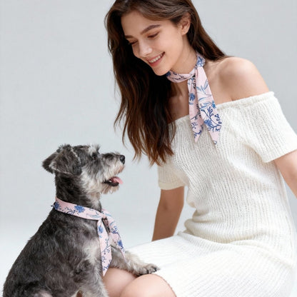 Twinning Outfits | Wild Blue Yonder Pink Yarrow Twilly Scarf