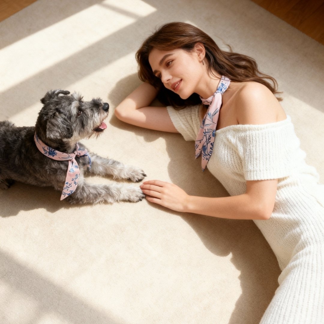 Twinning Outfits | Wild Blue Yonder Pink Yarrow Twilly Scarf