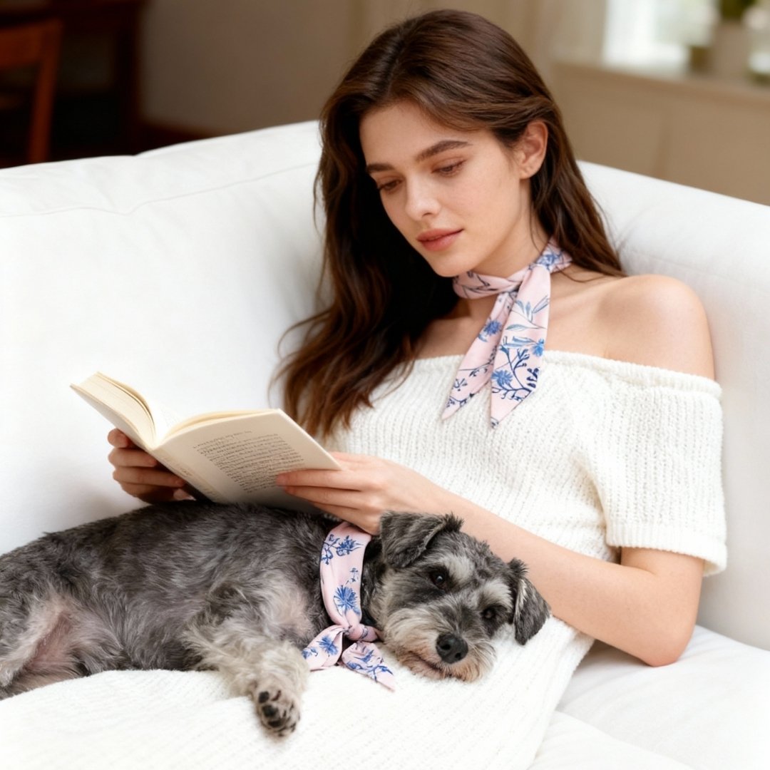 Twinning Outfits | Wild Blue Yonder Pink Yarrow Twilly Scarf