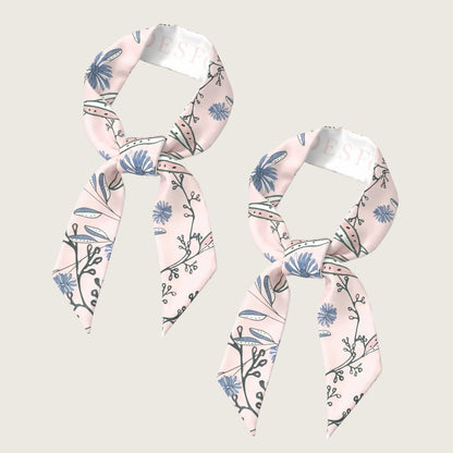 Twinning Outfits | Wild Blue Yonder Pink Yarrow Twilly Scarf