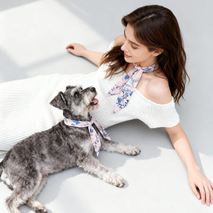 Twinning Outfits | Wild Blue Yonder Pink Yarrow Twilly Scarf