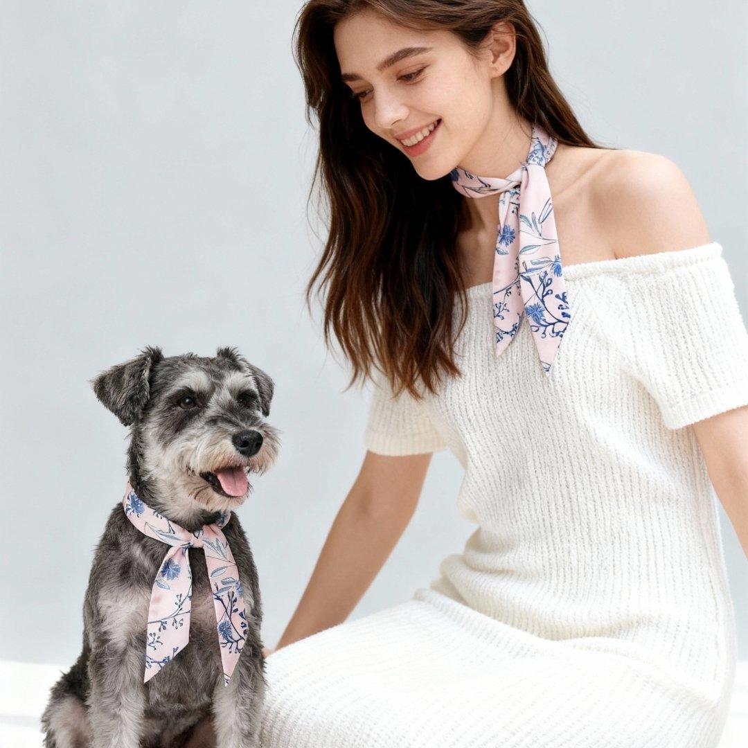 Twinning Outfits | Wild Blue Yonder Pink Yarrow Twilly Scarf