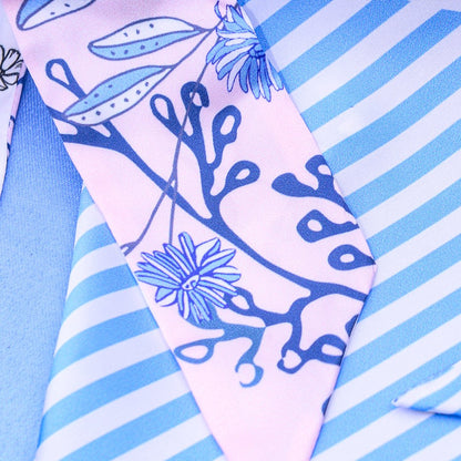 Wild Blue Yonder Pink Yarrow Twilly Silky Scarf (85cm)