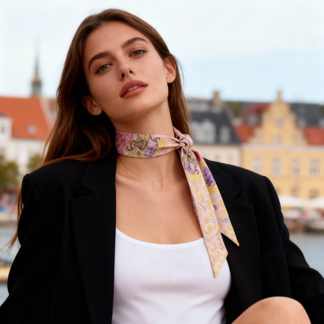 You Are Mer-mazing Pearlia Twilly Silky Scarf (85cm)