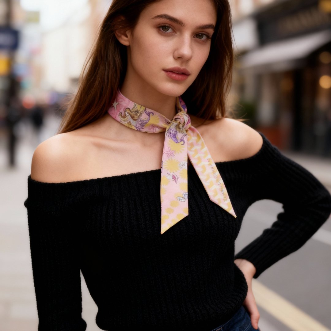 You Are Mer-mazing Pearlia Twilly Silky Scarf (85cm)