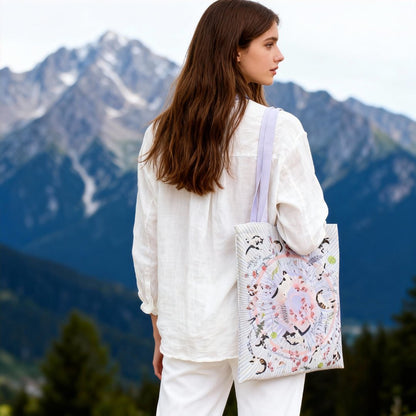 Yogis Cat and Flower Cat Crown Tote Bag