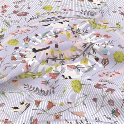 Yogis Cat and Flower Cat Crown Silky Scarf (60cm)